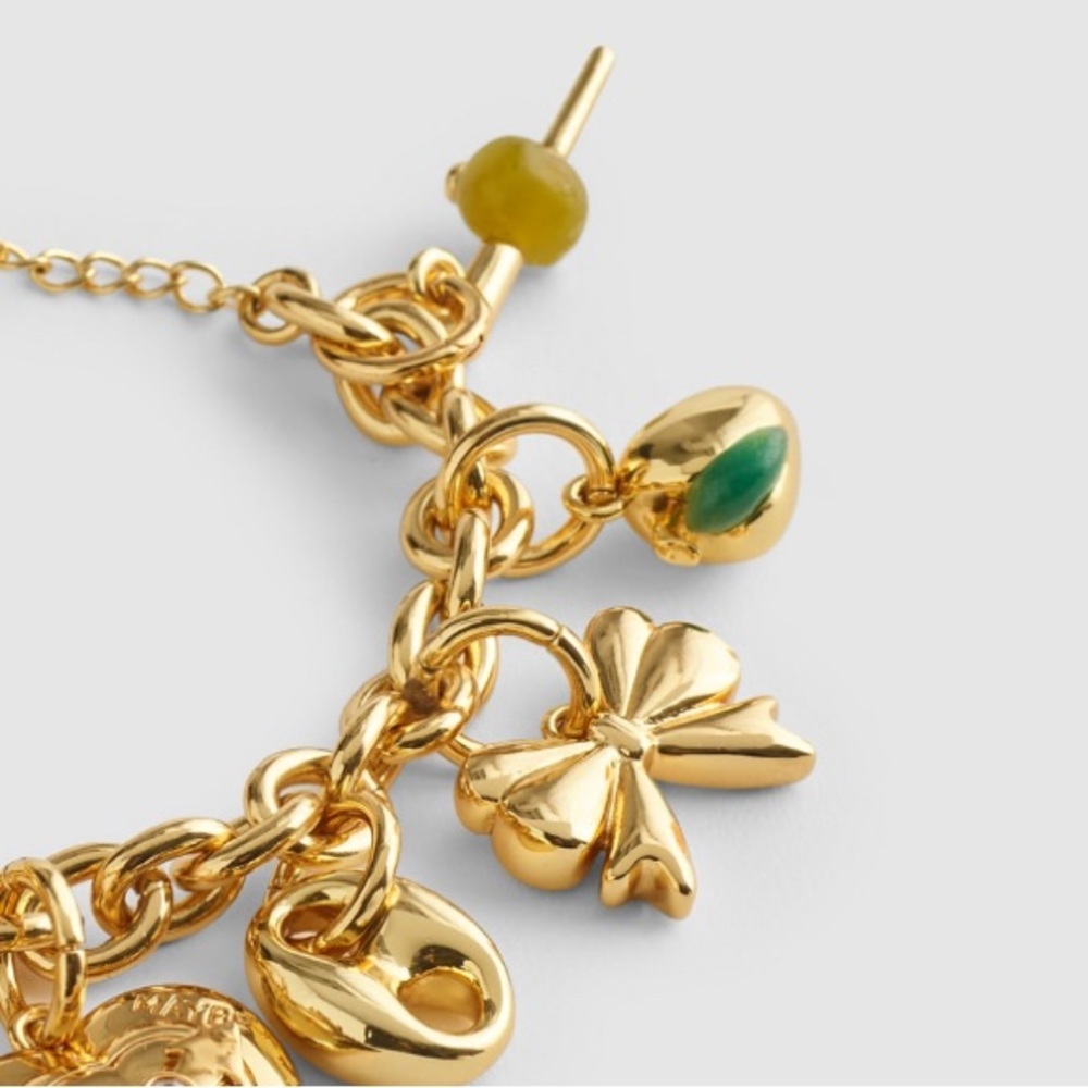 Madewell Gold and Olive Green Olive Charm Pendant - Picture 2 of 6
